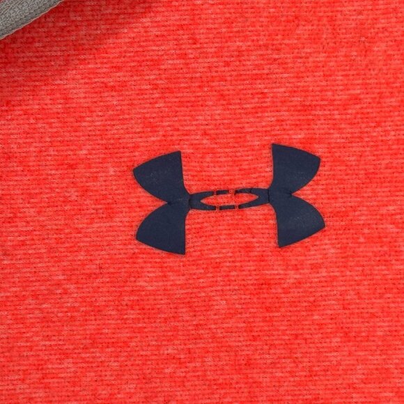 Under Armour 1/4 Zip Fleece Mens M Salmon Orange Coldgear Infrared Pullover - Picture 8 of 12